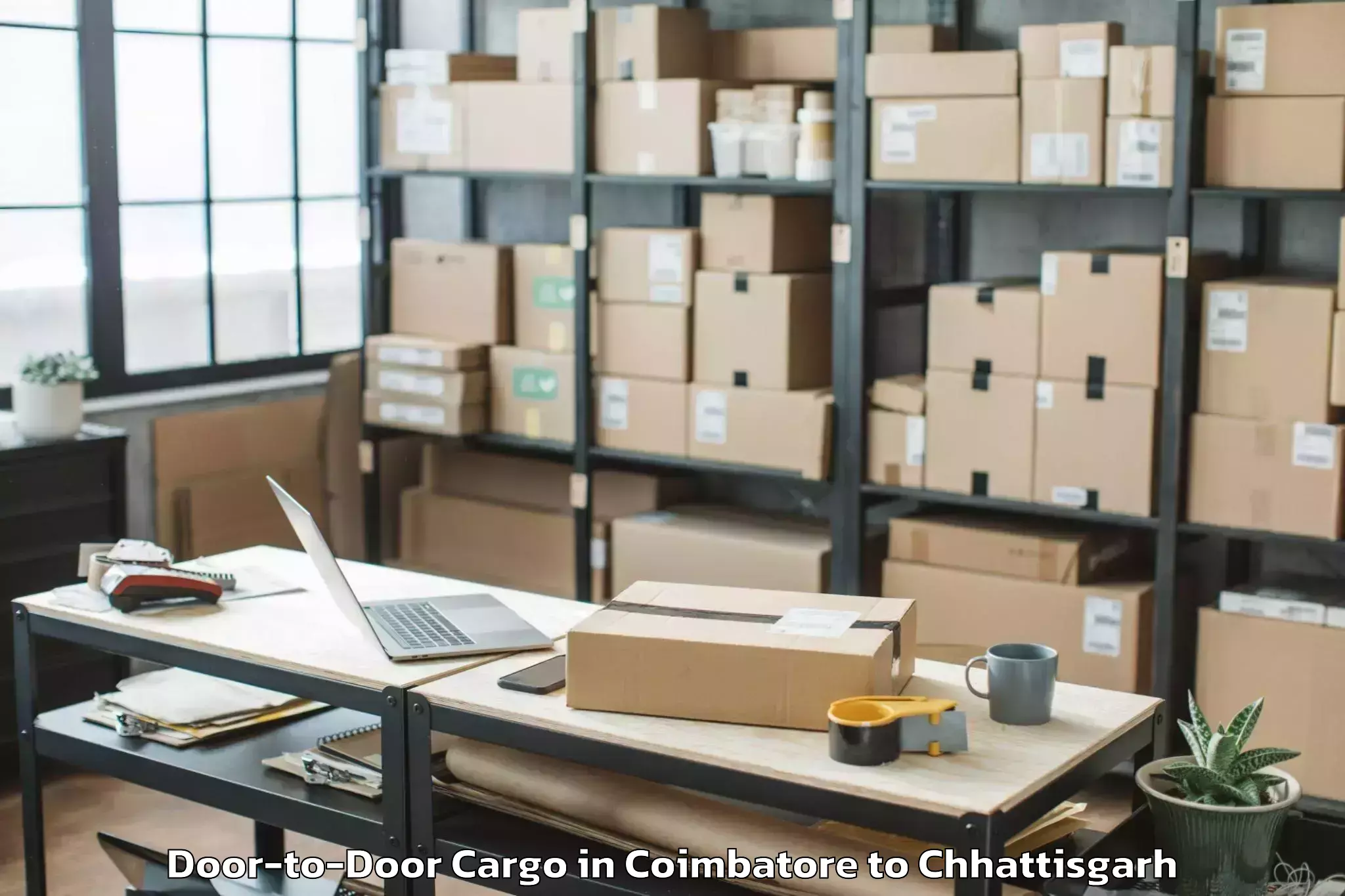 Get Coimbatore to Mats University Aarang Door To Door Cargo